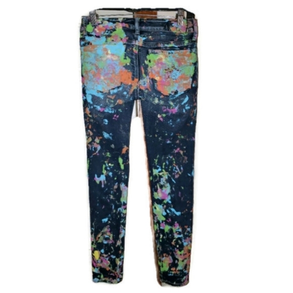 American Eagle Paint Splatter Jeggings 0 Short - Picture 3 of 6